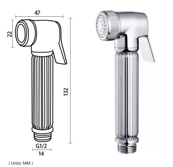 High Pressure Shattaf Toilet Spray Gun Shattaf Brass Toilet Sprayer