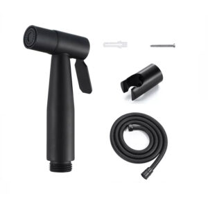 Matt Black Color Stainless Steel Handheld Shattaf Sprayer Set for toilet