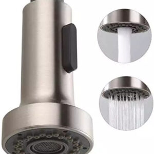 Pull Down Faucet Replacement Head, 2 Functions Kitchen Faucet Sprayer Head, G 12 Pull Out Spray Head for Kitchen Faucet