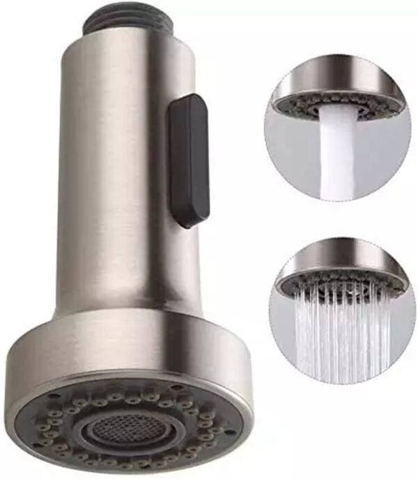 Pull Down Faucet Replacement Head, 2 Functions Kitchen Faucet Sprayer Head, G 12 Pull Out Spray Head for Kitchen Faucet