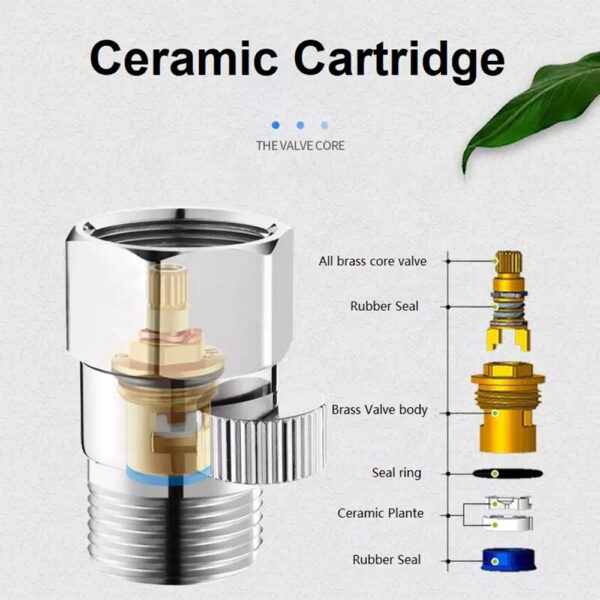 Solid Brass Water Saving Shut-off Valve to Water pressure Controlling for Bidet sprayer and Bath shower